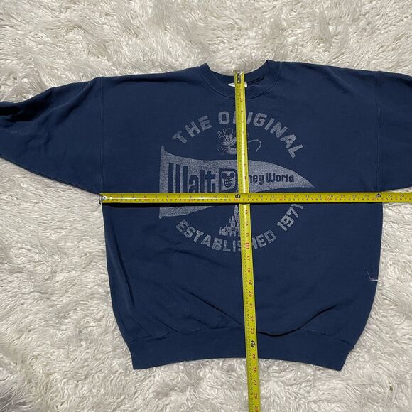 Disney Parks Unisex Sweatshirt Mickey Navy Blue Pullover Long Sleeve Size XL - Picture 2 of 3